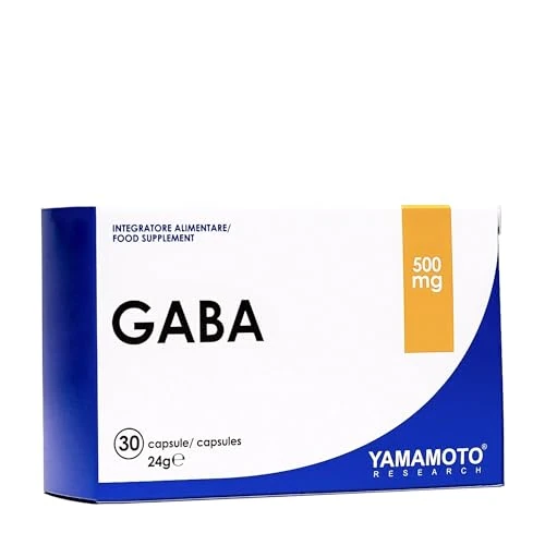 YAMAMOTO Research, Gaba 30 Capsule, Integratore Alimentare a Base di Gaba per Stress Mentale e Fisico, Favorisce Sonno e Rilassamento, Senza Glutine e Senza Lattosio