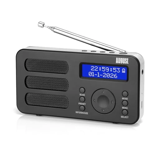 Oferta limitada: August MB225 Radio Portátil FM Digital con Dab, RDS y Alarma Dual - Negro de 39.95 € a 39.95 € (ahorro 0.00%)