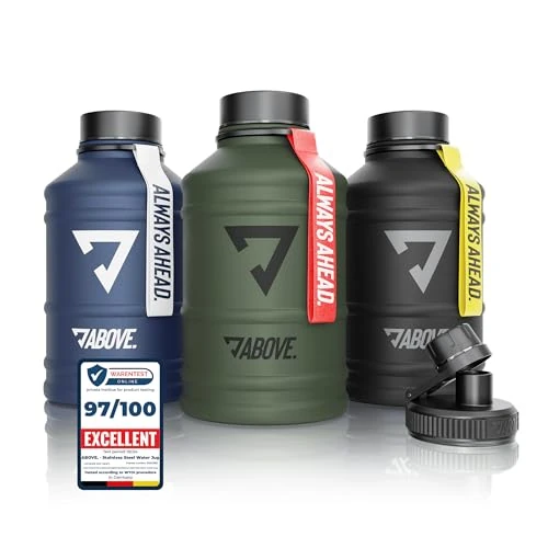 Offre limitée : ABOVE. Gourde en Acier Inoxydable 2.2L, Sans BPA, 100% Étanche, Olive de 28.95 € à 28.95 € (0.00% de remise)
