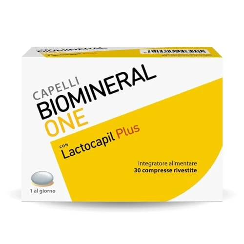 Offerta a tempo: Biomineral One Capelli Più Forti, Valuminosi e Spessi, 30 Compresse, Integratore per Capelli a Base di Lactocapil Plus con Biotina, Vitamina D, Acido Linoleico e Taurina - 0% da 14.41 € a 14.41 €
