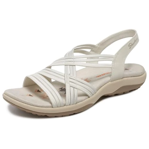Offerta a tempo: Skechers - Sandalo Reggae Slim Simply Stretch da donna, bianco, 41 EU - 11% da 53.99 € a 47.99 €