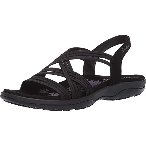 Offre limitée : Skechers Reggae Slim Simply Stretch, Sandale Femme - Noir - 40 EU de 64.95 € à 50.95 € (22% de remise)