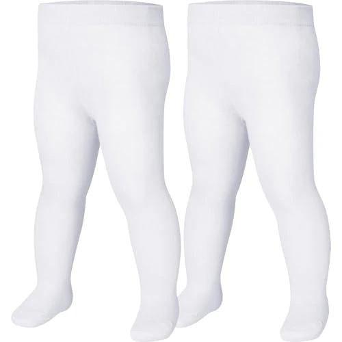 Playshoes Uni Doppelpack, Cuisses Mixte Enfant, blanc, 86/92