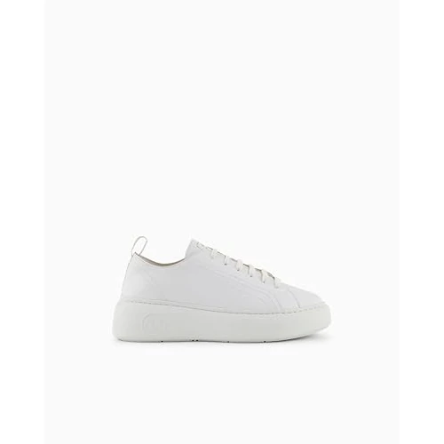 Armani Exchange Women’s XDX043 The Super Sneaker Sneaker, Optic White, 7 UK