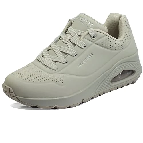Skechers Damen UNO Stand ON AIR Sneakers, Off White Durabuck, 36.5 EU