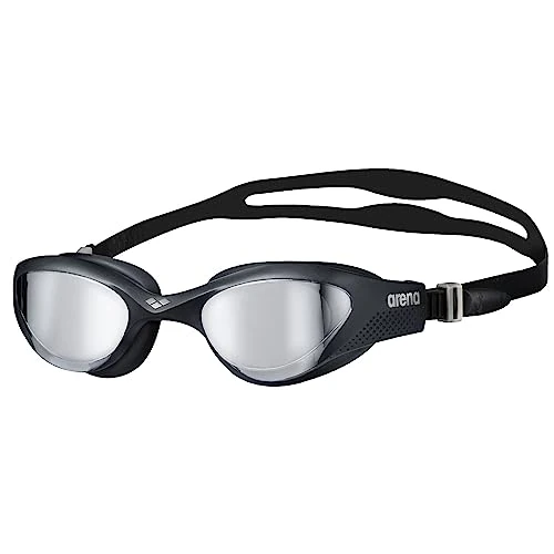 ARENA The One Mirror Lunettes de Natation Unisexe Adulte, Grandes Lentilles Miroitées avec Protection UV et Anti-Buée, Pont Nasal Auto-Régulant et Jointure avec Technologie Orbit-Proof