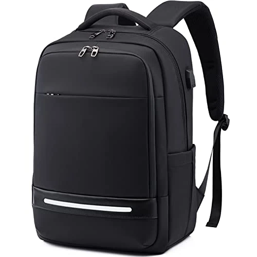 Tijdelijke aanbieding: Vodlbov Laptoprugzak, 17 inch, grote capaciteit, heren, waterdicht, diefstalbeveiliging, rugzak voor laptop, met USB-oplaadaansluiting, functionele rugzak voor reizen, zaken, college, dames, zwart van 45.99 € naar 45.99 € (0.00% kor