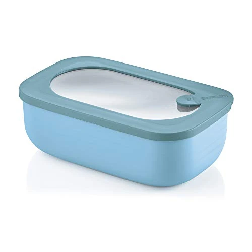 Offerta a tempo: Guzzini Kitchen Active Design Contenitore Ermetico Rettangolare per Frigo/Freezer/Forno a Microonde, Spalvieri & Del Ciotto, 20 x 12 x h7 cm, 900 cc, Blu - 15% da 12.50 € a 10.62 €