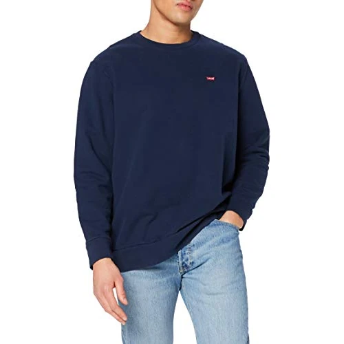 Offerta a tempo: Levi's Big Original HM Crew Maglia di Tuta, Dress Blues — 14% da 41,99 € a 36,00 €