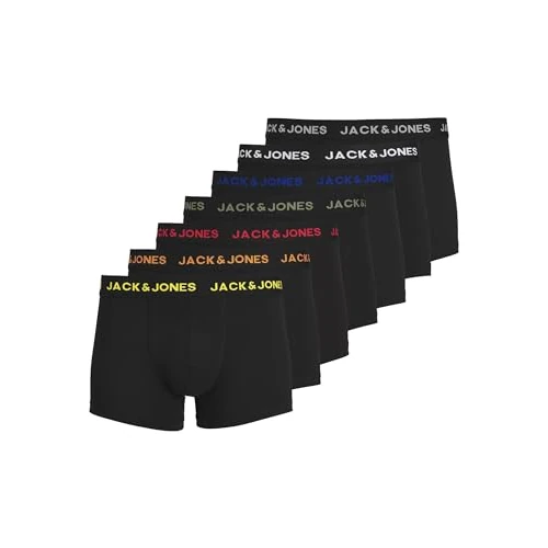 Offerta a tempo: JACK & JONES JACBASIC Trunks 7 Pack Boxer a Pantaloncino Uomo, Nero, XL - 51% da 49.99 € a 24.69 €