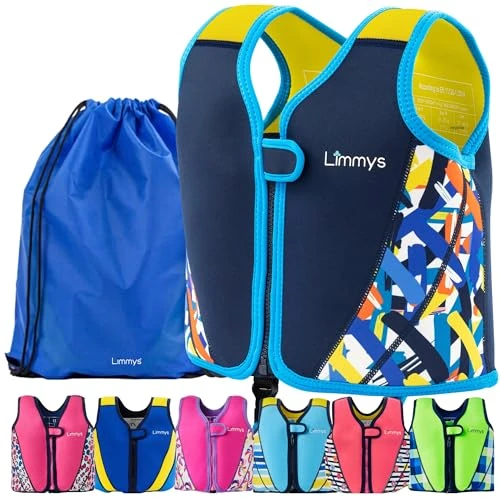 Limited-time offer: Limmys Neoprene Kids Swim Vest – Adjustable Buoyancy, Secure Fit, Awarded from 14.99 £ to 14.99 £ (save 0.00%)
