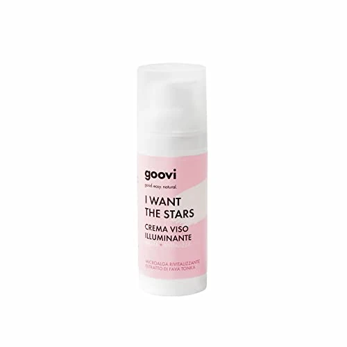 Offerta a tempo: Goovi, I Want the Stars, Crema Viso Illuminante, Idrata e Rivitalizza la Pelle, Rende la Pelle Uniforme, Luminosa ed Elastica, Non Unge, 50 ml - 42% da 22.90 € a 13.20 €