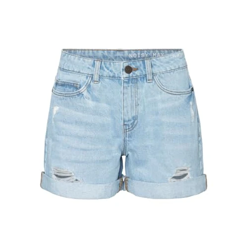 Limited-time offer: NOISY MAY Rolled Hem Ripped Shorts, Azure, M from $69.00 to $69.00 (save 0.0%)