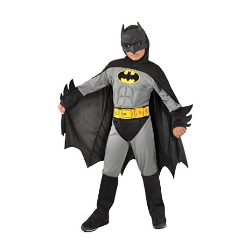 Offerta a tempo: Ciao-Batman Classic costume bambino originale DC Comics (Taglia 8-10 anni) con muscoli pettorali imbottiti, Colore Grigio/Nero, 11701.8-10 - 0.00% da 34.90 € a 34.90 €