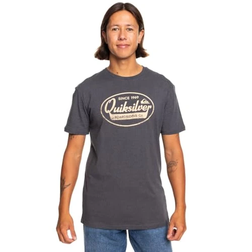 Offerta a tempo: Quiksilver What We Do Best-Maglietta da Uomo, Charcoal Heather, S - 51% da 19.25 € a 9.39 €