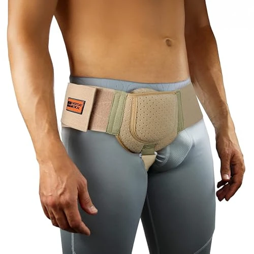Offerta a tempo: Everyday Medical Guardia di Ernia I Cintura per Ernia Inguinale da Uomo I Lato Sinistro o Destro I Supporto Ernia Inguinale Maschile Post Operatorio I Cinturino Regolabile in Vita (BE L/XL) - 0.00% da 31.95 € a 31.95 €
