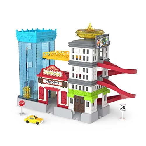 Offerta a tempo: DRIVEN by Battat - Big City Cruisin' (7 pezzi) - Playset città per bambini - Playset auto giocattolo 7 pezzi - Edifici giocattolo, rampe, ascensori e altro ancora - 3 anni + - 48% da 18.99 € a 9.92 €