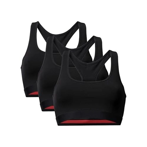 DANISH ENDURANCE Bralette-BH aus Bio-Baumwolle, Bequem, Weich, Ohne Bügel, für Damen, Schwarz, Medium