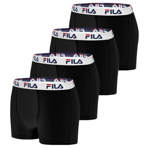 Oferta limitada: FILA Calzoncillos Hombre Boxer Algodón, Ropa Interior Hombre, Stretch, Malla Ventilada (Lote de 4) de 39.90 € a 23.79 € (ahorro 40%)