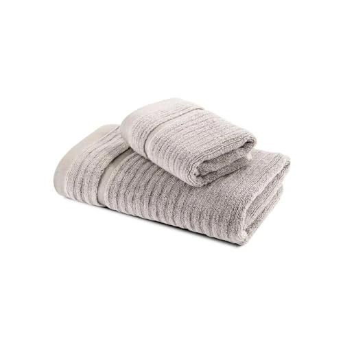 Limited offer: Caleffi Stripe Guest Towel, Cotton, Natural, Standard, 73858 from 14.72 EUR to 14.72 EUR (save 0%)