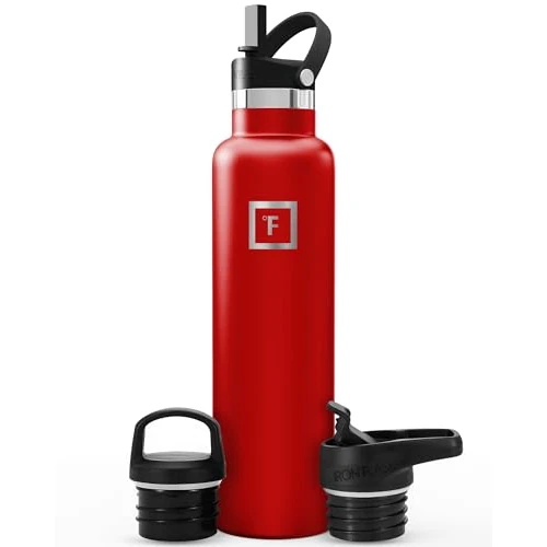 Tijdelijke aanbieding: IRON °FLASK Sport Waterfles - 710 ml, 3 dopjes (strodopje), vacuüm geïsoleerd roestvrij staal, warm koud, dubbelwandig, thermomok, standaard metalen veldfles van 60.76 € naar 22.36 € (63.2% korting)