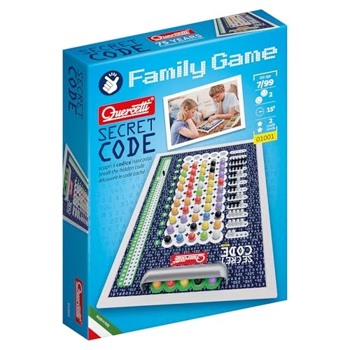 Offre limitee: Quercetti Secret Code, Jeux de Société Éducatif pour Enfants 7+, Jeu de Stratégie et Logique, Jeux Mathématiques, Activités Montessori, 2 Joueurs, Jouet Fille 7 Ans, Made in Italy de 19.99 EUR a 19.99 EUR (economie 0%)
