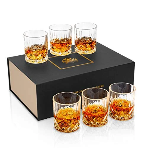 Offerta a tempo: KANARS 6 Pezzi Bicchieri da Whisky, Bicchiere da Cocktail Cristallo per Scotch — 31% da 65,99 € a 45,59 €