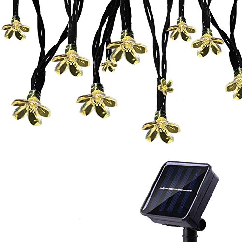 Offre limitee: Tuokay Guirlande Solaire Extérieure avec Fleur, 7M 50 LED Guirlande Lumineuse Solaire Etanche, 8 modes d'éclairage Lampe Décoratives pour Jardin Gazebo Patio Cour Clôture Extérieur (Blanc Chaud) de 16.99 EUR a 16.99 EUR (economie 0%)