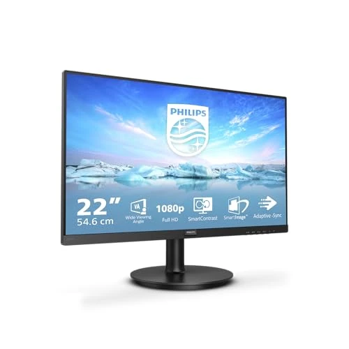 Oferta ograniczona: Philips Monitors 221V8/00-22", FHD, 75Hz, VA, Flicker Free, VESA (1920x1080, 200 CD/m², D-Sub, HDMI), Czarny z 79.90 EUR na 63.99 EUR (znizka 20%)