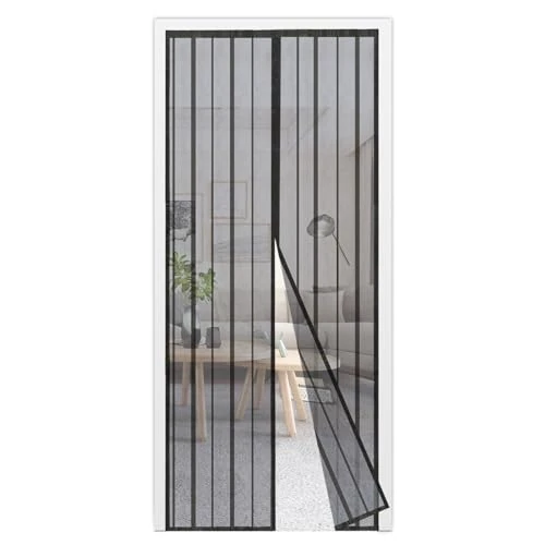 Offerta a tempo: Sekey 140x220 cm Zanzariera Magnetica per Porta, anti Insetti, per Legno, Ferro, Porte in Alluminio, Facile da Installare, Non è Necessario Praticare Fori, Apertura e Chiusura Silenziosa, Nero - 0.00% da 26.05 € a 26.05 €