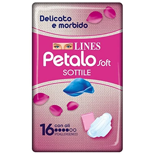 Offerta a tempo: Lines Assorbenti con Ali Petalo Soft, 16 Assorbenti - 44% da 3.89 € a 2.17 €
