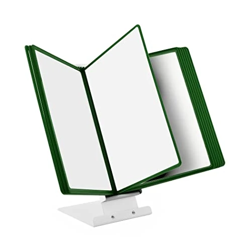 Limited offer: LEVIATAN | Table Display Board System | Table Lectern | Document Organiser | Consultation and Presentation Documents | Plastic Case for Papers | Includes 10 Display Panels | Size: A4 | Colour: Green from 45.28 EUR to 45.28 EUR (save 0%)