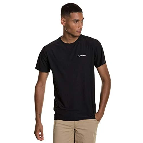 Zeitlich begrenztes Angebot: Berghaus Herren 24/7 Kurzärmeliges Baselayer-Funktions-T-Shirt mit Rundhalsausschnitt T-Shirt, Schwarz/Schwarz, S von 32.00 € auf 32.00 € (0.00% Rabatt)