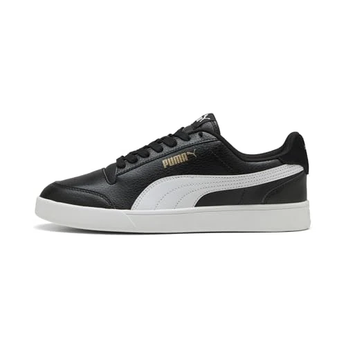 Zeitlich begrenztes Angebot: PUMA Unisex Shuffle Turnschuhe, Puma Black Puma White Puma Team Gold, 42.5 EU von 59.95 € auf 28.31 € (53% Rabatt)