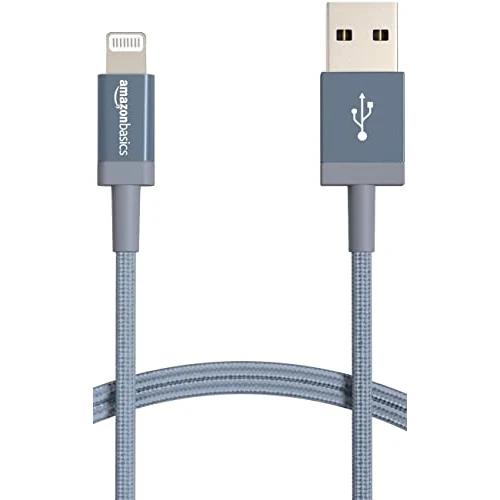 Oferta limitada: Amazon Basics Cable Lightning a USB-A de nailon trenzado, cargador certificado por MFi, Gris Oscuro, 0.9 m de 10.99 € a 9.34 € (ahorro 15%)