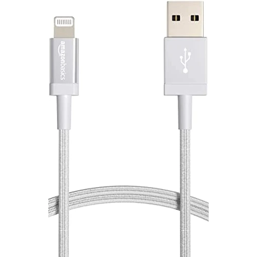 Offre limitée : Amazon Basics Câble USB-A vers Lightning en nylon tressé Chargeur certifié MFi pour iPhone Argenté 1.8 m de 13.59 € à 13.59 € (0.00% de remise)