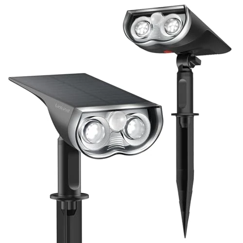 Offerta a tempo: Linkind StarRay Luci Solari Esterno Giardino con Sensore di Movimento Bianca Fredda, 16 LED Faretti Solari Decorative, 6500K 650LM Lampade Solari Impermeabile IP67 per Cortile Prato, 2 Pezzi - 24% da 29.99 € a 22.79 €