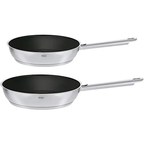 Limited-time offer: RÖSLE ELEGANCE Bratpfannen-Set 2-tlg., Hochwertige Universalpfannen mit robuster Antihaftversieglung ProCera, 20 cm und 28 cm, Edelstahl 18/10, Induktionsgeeignet, Spülmaschinengeeignet from $90.19 to $90.19 (save 0.00%)