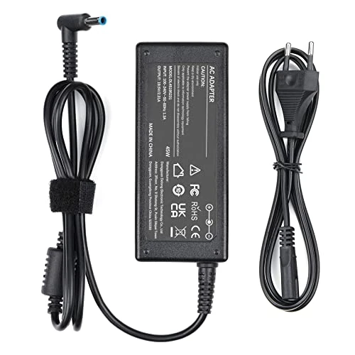 Caricatore Portatile 45W Alimentatore Compatibile con HP Stream, Pavilion, Elitebook 830 840 850, Probook 430 440 450, 240 250 Caricabatterie Computer PC Notebook Adattatore 4.5 * 3.0mm