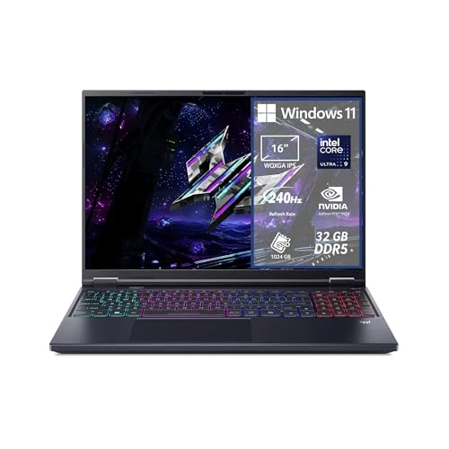 Offerta a tempo: Acer Predator Helios Neo 16 AI PHN16-73-91XB Notebook Gaming, NVIDIA GeForce RTX 5070 8 GB GDDR7, Intel Core Ultra 9 275HX, RAM 32 GB DDR5, 1 TB SSD, Display 16" WQXGA 240 Hz DDS, Windows 11 Home - 0% da 1799.00 € a 1799.00 €