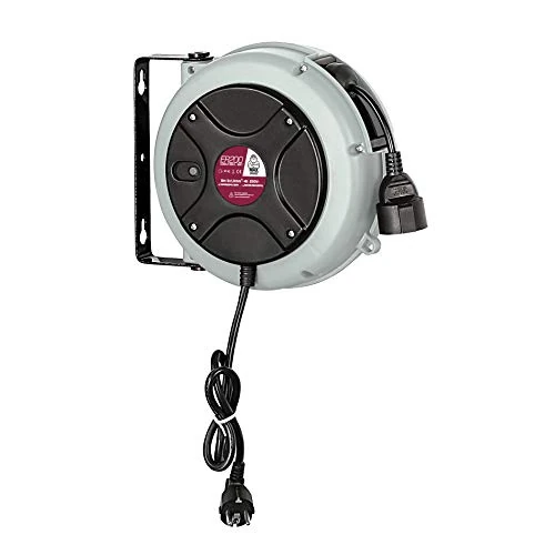 Offerta a tempo: MAXTOOLS ER200, Avvolgitubo Elettrico Automatico, Mini Arrotolatore con Doppia Guida e Cavo Antiolio, Interruttore Termico di Protezione, Lunghezza 8 Metri (8m) - 63% da 128.13 € a 47.86 €
