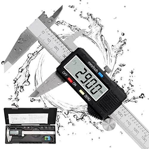Oferta limitada: Calibre Digital, Qfun Pie de Rey Profesional Acero Inoxidable 150 mm con Pantalla LCD Grande Calibrador Digital Precisión 0.01mm Impermeable Medir Diámetro Interior Exterior Profundidad de 24.99 € a 24.99 € (ahorro 0.00%)