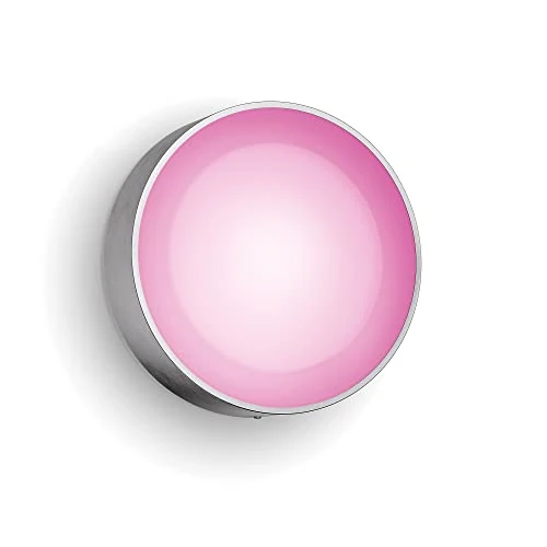 Philips Hue Daylo Wandlamp - Wit en Gekleurd Licht - IP44 Waterbestendige Muurlamp - Dimbaar - Buitenverlichting - Verbind met Hue Bridge - Werkt met Alexa en Google Home - RVS