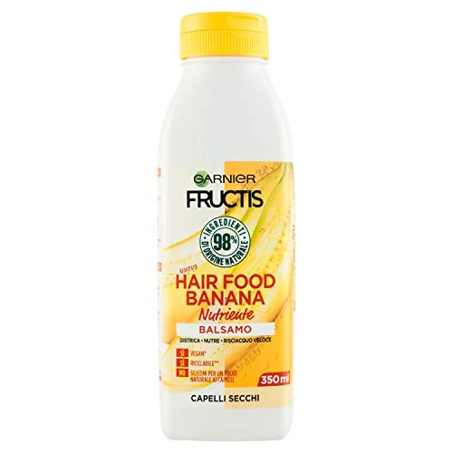 Garnier Balsam Nutriente Fructis Hair Food Banane Pflege-Balsam für trockenes Haar, 350 ml