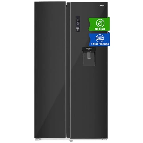 CHiQ American fridge-freezer FSS559NEI42D, 559 litres,inverter compressor, ventilated cold, frost free,dark inox,E,39db,water dispenser 5 liters