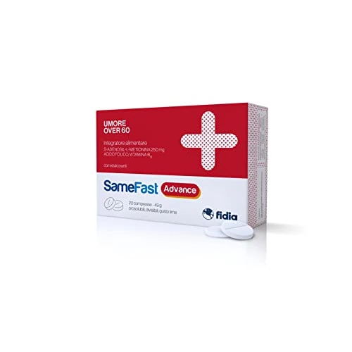 SameFast Advance - Integratore Alimentare per il Tono dell’Umore, Specifico per Donne in Menopausa e Anziani, Senza Glutine e Lattosio, Confezione da 20 Compresse Orosolubili Divisibili Gusto Lime