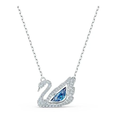 Offerta a tempo: Swarovski Collana Dancing Swan, Cigno, Blu, Placcato rodio - 35% da 159.00 € a 104.00 €