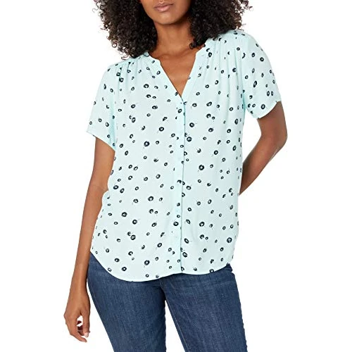 Oferta limitowana: Amazon Essentials Krótkie rękawy tkana bluzka dress shirts, Aqua Poppy, US XL (EU 2XL) z 91.00 zł na 91.00 zł (oszczędź 0.00%)