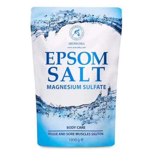 Limited-time offer: AROMATIKA Epsom Bath Salt 1kg – 100% Pure Magnesium Sulphate Crystals – Mineral Bath Soak for Body Care & Relaxation – Natural Home Spa Bath Salts for Muscle Relaxation & Daily Bath Use Routine from 17.89 £ to 17.89 £ (save 0.00%)