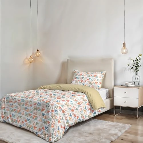 Offerta a tempo: Parure Copripiumino NO STIRO FANTASY - prodotto in Italia - Set Copripiumino - Letto Singolo, Microfibra - Sacco 150x200 cm + Patella e Federa 50x80 cm - Different - 0.00% da 22.90 € a 22.90 €